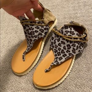 Animal print sandals